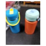 Fimibuke Kids Insulated Water Bottle, 14oz BPA FREE Double Wall Vacuum Tumbler 18/8 Stainless Steel Leak Proof Kids Cups with Straw Metal Water Bottle for School Boys Girls (2 Pack, Ocean Life)