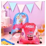 Sweetude 24 Pcs Candy Party Gifts Bags Candy Drawstring Bags Decoration Favor Storage for Girls Kids Birthday Wedding Party Decoration