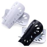 Soccer Shin Guards, 2 Pairs Soccer Shin Sleeves Superlight and Breathable Shin Guard Equipment for Boys and Girls, Protective Football Gear Shin Pads for Youth Teens Adults (Black and White, Large)