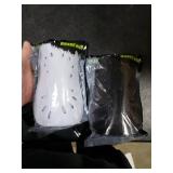 Soccer Shin Guards, 2 Pairs Soccer Shin Sleeves Superlight and Breathable Shin Guard Equipment for Boys and Girls, Protective Football Gear Shin Pads for Youth Teens Adults (Black and White, Large)