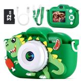Kids Camera Boys Toys for 3 4 5 6 7 8 9 Years Old Boys, 48MP Dual Lens Kids Digital Camera Christmas Birthday Gifts, 1080P HD Video Selfie Toddler Camera with 32G SD Card