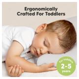 Toddler Pillow with Pillowcase - 13x18 My Little Dreamy Kids Travel Bed Pillows for Sleeping, Organic Cotton Small Pillowcase, Soft & Breathable, Machine Washable, Toddlers 2-5 years old (French Gray)