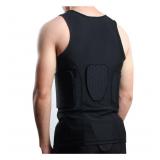 GRDFLX Men Padded Compression Shirt Football Rib Protectors Chest Guard 4-Pads Padded Shirt Protective Gear for Youth Adult