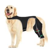Pawfun Dog Recovery Sleeve Back Leg Breathable Dog Rear Leg Sleeve for ACL/TPLO Wound Recovery, Adjustable Dogs Pants with Reflective Edge Suitable for Male and Female Pets Cone Alternative,XL