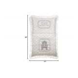 Judaica Unlimited Satin Bris Pillow Case (Puya) White and Silver Quilted Brit Milah Pillow Cover with Embroidery and Protector 26 x 17