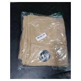 NICETOWN Semi Sheer Linen Burlap Curtains for Farmhouse, Grommet Semi Sheer Balance Privacy Added with Light Filtering Vertical Drapes for Bedroom/Living Room, W55 x L90, 2 Panels