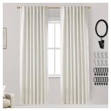 Closet Curtain for Open Closet 78 Inch Long,Linen Blackout Pleated Faux Accordion Door for Interior Indoor Doorway Closet Doors,2 Panel Set 52x78 in Length,Cream Ivory Off White