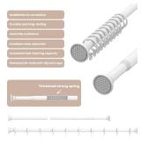 AJAZZ 100% Blackout Door Curtain Accordion Door Closet Curtain Invisible Applicable Bedroom Room Living Room Doorway (1 Pack, 54 W x 78 L, Cream White+Rod)