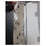 AJAZZ 100% Blackout Door Curtain Accordion Door Closet Curtain Invisible Applicable Bedroom Room Living Room Doorway (1 Pack, 54 W x 78 L, Cream White+Rod)