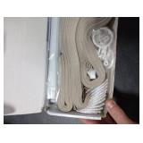 AJAZZ 100% Blackout Door Curtain Accordion Door Closet Curtain Invisible Applicable Bedroom Room Living Room Doorway (1 Pack, 54 W x 78 L, Cream White+Rod)