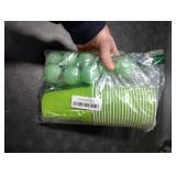 Soulchen 30 Pcs Christmas Game Supplies Set 22 Green Plastic Cups 15 oz 8 Glowing Balls Reusable Xmas Party Cup Table Tennis Game for Christmas Games Party Favor House Birthday BBQ Holiday