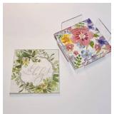 Acrylic Napkin Coaster,DIY Clear Acrylic Coasters with Insert for Cocktail Napkins for Festival,Party,Home,Bar Decor (6pcs Coasters+ 1pcs Holder)