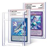 2 PCS Card Case Holder for Trading Cards, Acrylic Graded Card Slab Baseball Card Protectors with Label Position Fit for MTG TCG and Sport Cards Storage and Display