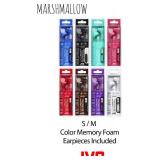 JVC Memory Foam Earbud Marshmallow Memory Foam Earbud with Mic Blue (HAFX38MA)