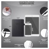 Legend Planner Address Book with Alphabetical Tabs Telephone Contacts Book for Phone Numbers, Addresses, Passwords, Medium (Black)
