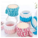 Round Crochet Basket Base 8pack: 6