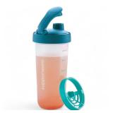 Tupperware Quick Shake Shaker Blender 20 oz Capacity in Teal Blue