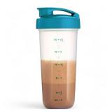 Tupperware Quick Shake Shaker Blender 20 oz Capacity in Teal Blue