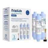 FrigiLife RV Water Filter, NSF/ANSI 42, for RVs Marines, Boats, Campers, for Drinking, Washing, Gardening, Camping, Planting, and Spa, Reduces Chlorine, Bad Taste Odor with Hose Protector, 2PACK