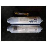 FrigiLife RV Water Filter, NSF/ANSI 42, for RVs Marines, Boats, Campers, for Drinking, Washing, Gardening, Camping, Planting, and Spa, Reduces Chlorine, Bad Taste Odor with Hose Protector, 2PACK