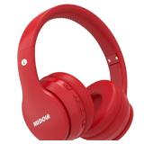MIDOLA Kids Headphones Bluetooth 5.3 Wireless 60H Play Time Volume Limit 85/110dB Over Ear Foldable Protection Headset/Wired AUX Cord Mic for Children Boy Girl Travel School Phone Pad Tablet Red