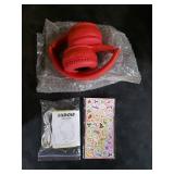 MIDOLA Kids Headphones Bluetooth 5.3 Wireless 60H Play Time Volume Limit 85/110dB Over Ear Foldable Protection Headset/Wired AUX Cord Mic for Children Boy Girl Travel School Phone Pad Tablet Red