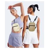 Crossbody Bag Sling Purses for Women Trendy, Convertible Multi Position Fanny Back Pack Sling Bag for Women Cross Body - 1.75L White