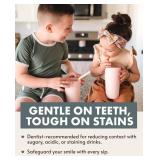 Nightingale Reusable Silicone Straws - Bendy Drinking Straw with Cleaning Brush - Collapsible and Bendable Travel Straw for Kids - Dishwasher Safe, Food-Safe - Set of 6 (Oak Multi)