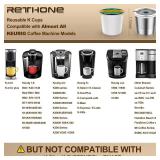 RETHONE K Cup Reusable Coffee Pods, Stainless Steel Reusable K Cups Coffee Filter Compatible with Keurig 1.0 & 2.0 Coffee Makers BPA-Free Refillable Coffee Filters (4 Pack)