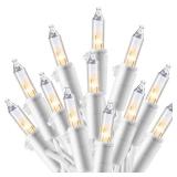 Joiedomi Christmas String Lights Indoor,100 Count Mini Warm Fairy Light Outdoor,21.4 FT Decor for Patio Dorm Classroom Bedroom Holiday Wedding Party Garland Birthday Valentines Day,White Wire