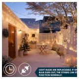 Joiedomi Christmas String Lights Indoor,100 Count Mini Warm Fairy Light Outdoor,21.4 FT Decor for Patio Dorm Classroom Bedroom Holiday Wedding Party Garland Birthday Valentines Day,White Wire