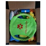 Aipper Dog Toys MultiPack for Fun and Teeth Cleaning, Puppy Chew Toys Pack with Squeak Plush Toy,Squeaky Toy Balls,Tug of War and Rope Toys for Puppy to Small Dogs