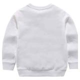 HAXICO Unisex Kids Solid Cotton Pullover Sweatshirt Toddler Baby Boys Crewneck Long Sleeve Sweatshirt Tops Blouse White, 100, 3T
