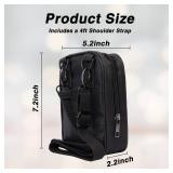 Ledander Crossbody Bag Sling Purse for Women - Black Crossbody Bags with Adjustable Strap, Multi Position Waist Pack Sling Bags for Hiking Cycling Shopping Travelling Camping Running (Black)