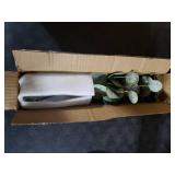 Bessol Artificial Eucalyptus Stems in Glass Vase with Faux Water, 13.5in Fake Plants for Home Decor, Coffee Table Centerpieces, Office, Bathroom & Farmhouse Weddings - Faux Greenery Plants Decorat