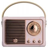 Baolira Retro Bluetooth Speaker, Portable Wireless Speaker with Crystal Clear Stereo Sound Rich Bass, Best Birthday Gifts Ideas for Women Teenage (Pink)