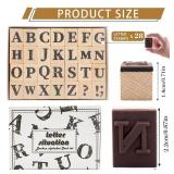 28-Piece Wooden Alphabet Stamps Set, 1 Inch Rubber Stamps, Retro Capital Letter Stamps Seal Series for Crafting, DIY Projects, Card Making, Scrapbook (Letter Stamps)