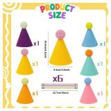 Muccibi 4pcs mini party hats for stuffed animals,birthday party hats (Birthday Decorations for Dolls Dog Cat Rabbit Puppies Assorted Animal)