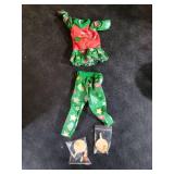 Hungdao Multi Pcs Christmas Doll Accessories Mini Milk Baking Outfit Set Include Pajamas Cookie Set for Xmas Clothes and Accessories Gift, Doll is Not Included NO MILK ACCESSORIES