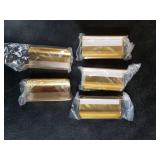 BaiNong 5 Pack 3 inch self Adhesive Cabinet pulls Adhesive Cabinet Handles Gold Stick on Handles for Finger pulls for cabinets Drawer pulls Concealed Seam Flat Edge