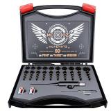 MCREHOTZ Professional Laser Bore Sighting Kit: Red Bore Sight with 50 Adapters - Multiple Caliber Bore Sighter Perfectly Choice for All Gun - .17 Cal to 12GA Rifle Pistol Boresighter