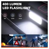 Jump Starter with Air Compressor, 5000A Battery Jumper Starter Portable (9L Gas/8L Diesel) with 160PSI Auto-Shutoff Tire Inflator, 12V Jump Box Car Battery Jump Starter with Jumper Cables, LED Light