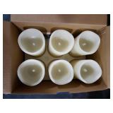 H-BLOSSOM Flameless Candles Battery Operated Real Wax Pillar LED Candles with 10 Key Remote Control Cycling 24 Hours Timer Set of 6 (3 x 6 Remote)