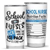 Grawmise School Nurse Gift, School Nurse Appreciation Gifts, Back to SchoolGifts for SchoolsNurse, 20oz Stainless Steel Tumbler, Nurses Week Giftsidea for SchoolNurse
