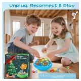 YUOIOYU Marble Balance Game - 50 Colorful Marbles with Built-in Storage, Fun Family Challenge for 1-4 Players, Educational Toy for Kids & Adults, Perfect for Parties, Travel & Birthday Gifts (Blue)