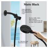 Matt Black Shower Head with Handheld Spray High Pressure-Multifunction Strong Flow Rain Massage Showerhead with Extra long Hose and Adjustable Overhead Holder La Mejor Regaderas Modernas Para Ducha