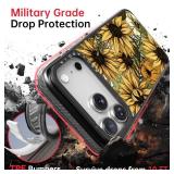 Bouvardia for iPhone 17 Pro Max Case, Cute Design for Women & Girls, Protective & Aesthetic, Gray Bumper - Floral Theme - Sun Flowers