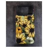 Bouvardia for iPhone 17 Pro Max Case, Cute Design for Women & Girls, Protective & Aesthetic, Gray Bumper - Floral Theme - Sun Flowers