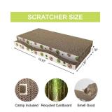 TIMHAKA Cat Scratching Board, Corrugate Cat Scratcher for Indoor Cats with Catnip, Cat Scratch Pad with Premium Scratch Textures Design, Cardboard Cat Scratcher with Double-Sided Usability (Pack of 2)