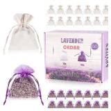 MultiPack Cedar and Lavendar Home Fragrance for Drawers and Closets - Stop Clothes Damage, Cedar Chips and Natural Dried Lavender Sachets Bags